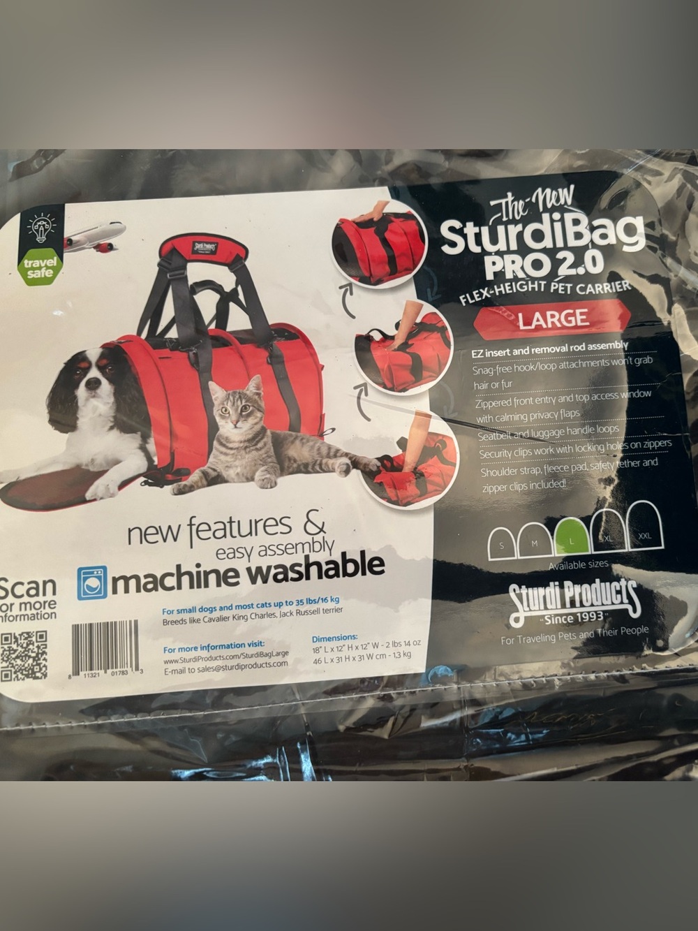 SturdiBag Pro 2 Pet Carrier For Dogs and Cats up to 35 pounfs